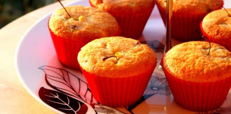 I muffin  alla ciliegia di Adelaide Melles