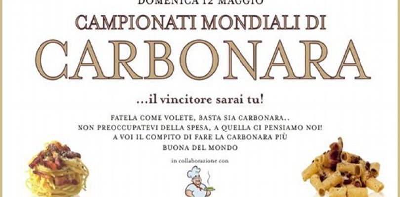 In arrivo i primi Campionati Mondiali di Carbonara!